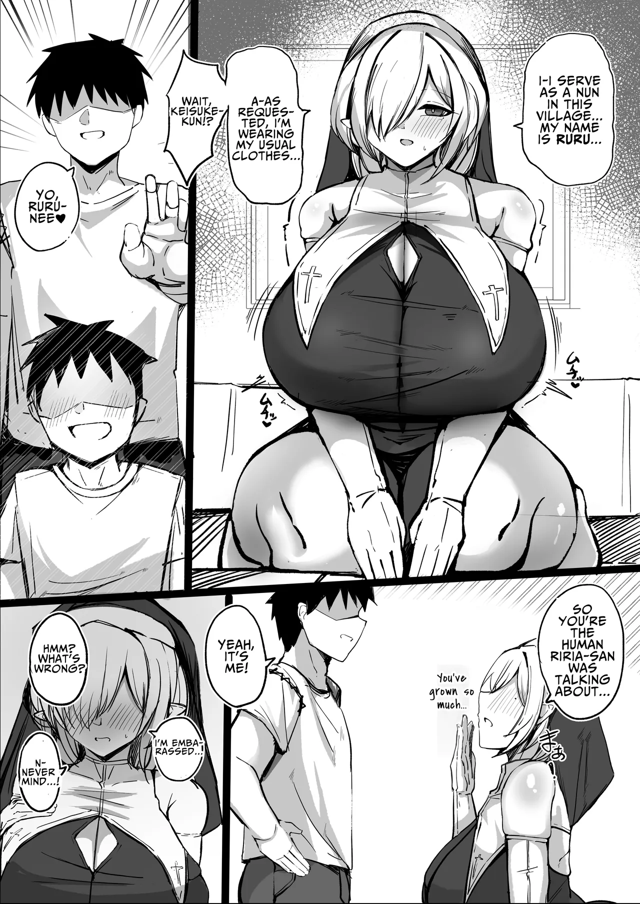 Youkoso! Muchimuchi Dosukebe na Elf no Sato e!! 2 Uchiki na Muttsuri L Cup Sister Hen | Welcome to the Voluptuous &amp; Perverted Elf Village!! 2 ~Shy&amp;Reserved L-Cup Nun Edition~ page 6 full