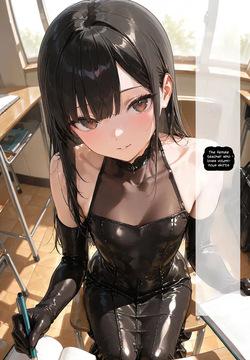 A Day for Leather Fetishists with a Female Teacher in a Hobble Skirt