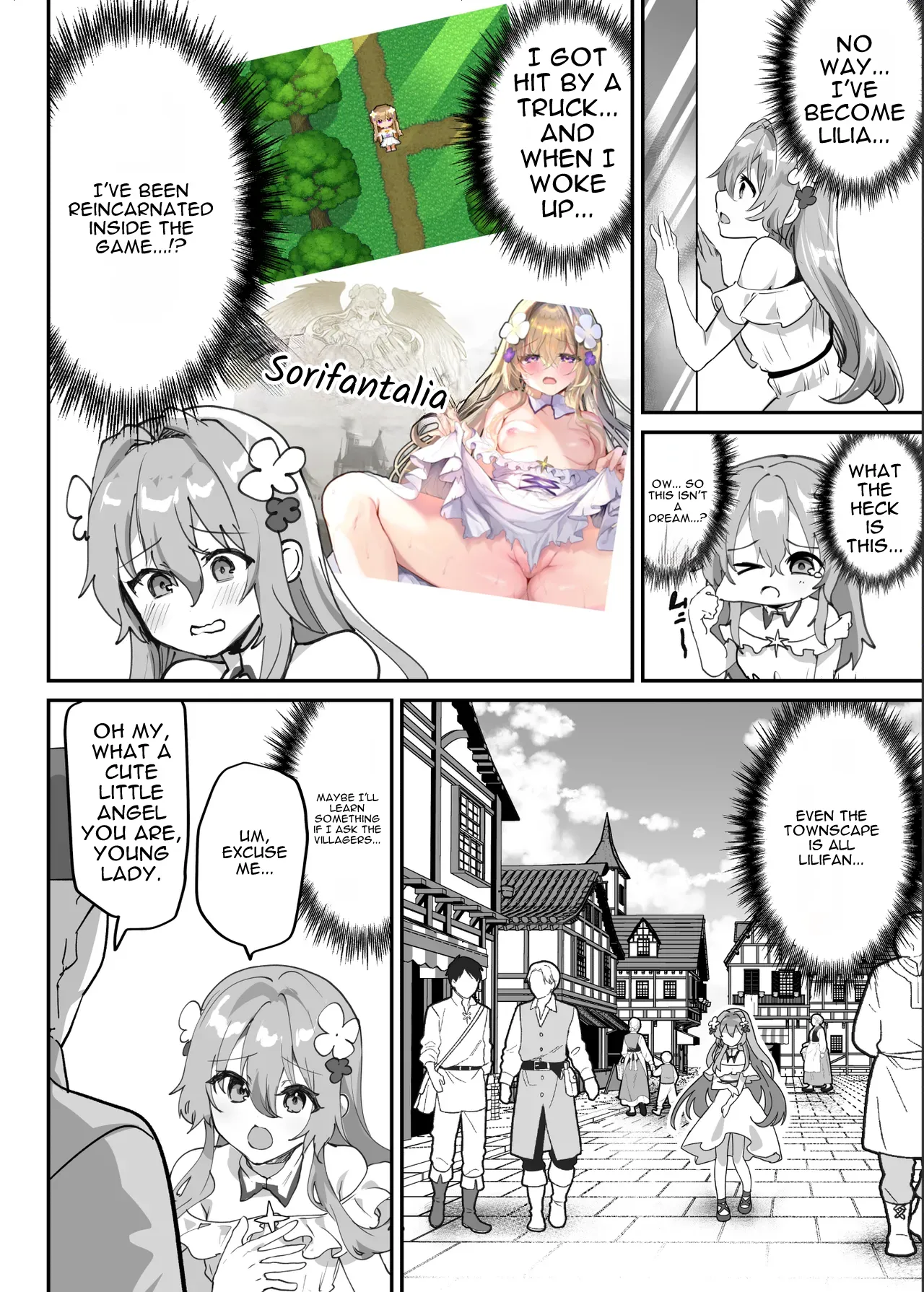 Ero RPG no Onna Shujinkou ni TS Tensei Shitara... ~Machi Ero Event &amp; Haiboku Ecchi de Shojo Soushitsu~ page 9 full