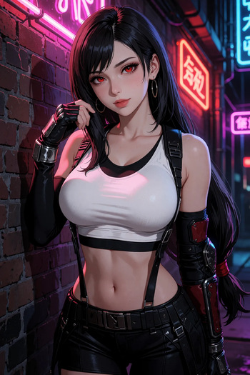 Tifa Lockhart Neon Light cover