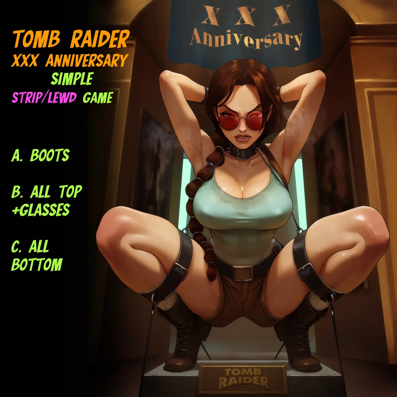 Tomb Raider XXX Anniversary Simple Strip/Lewd Game page 1 full