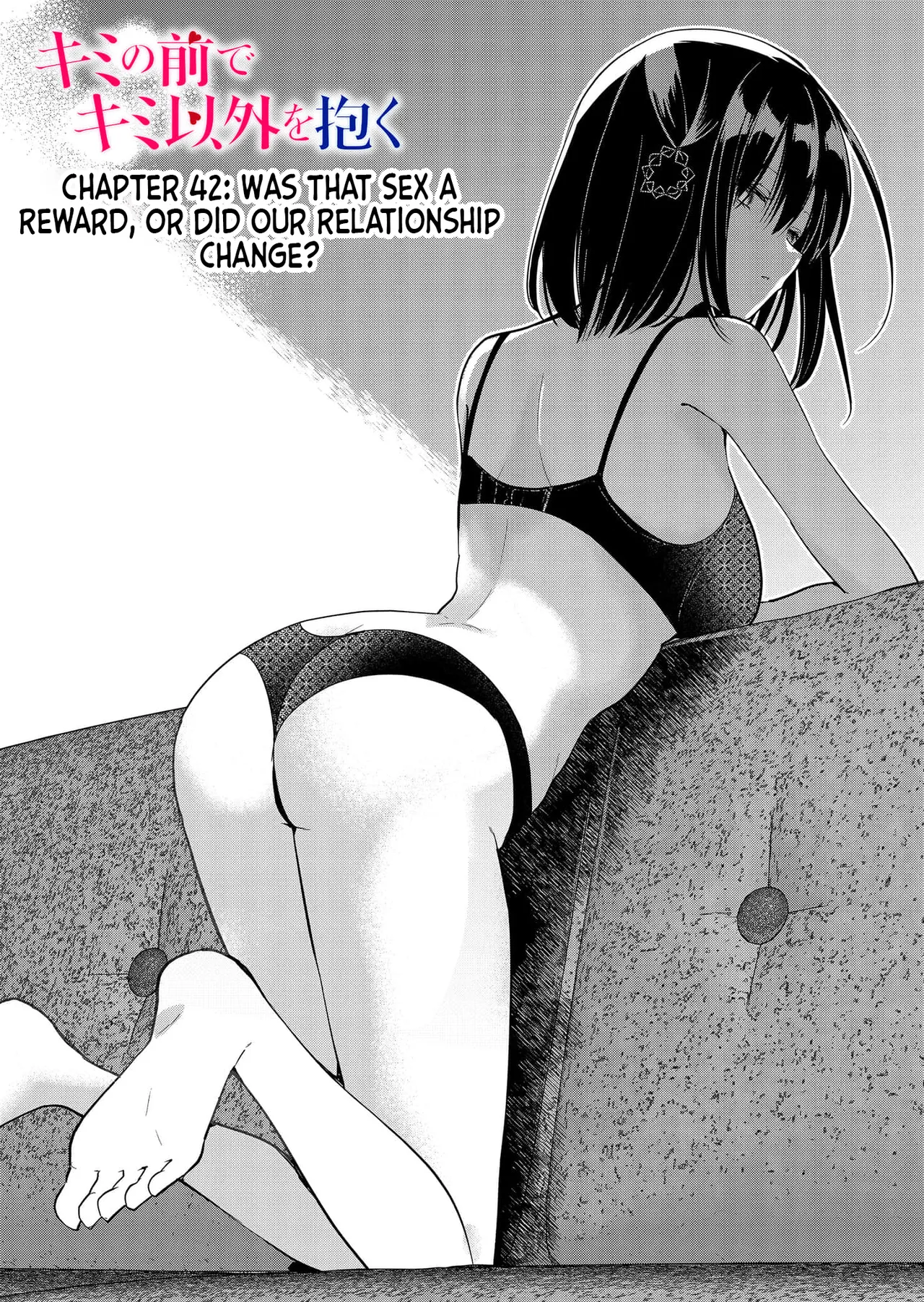 Kimi no Mae de Kimi Igai o Daku Ch. 42 | Having Sex with Someone Else in Front of You 42 page 2 full