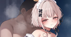 メイド衣装kkrちゃんとえっち（射精前、射精中、射精後差分3枚）