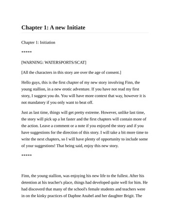 Chapter 1: A New Initiate cover