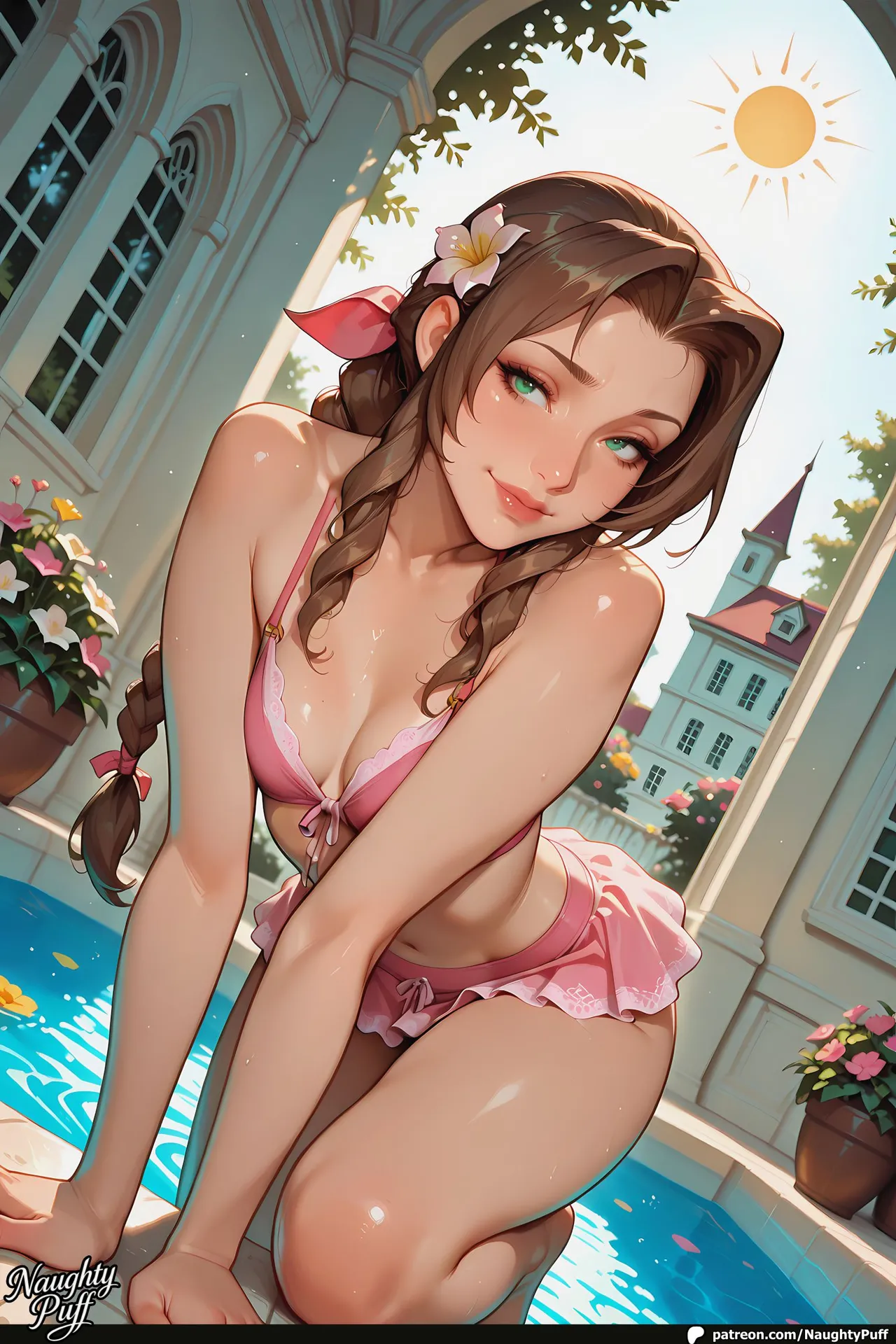 NaughtyPuff - Aerith Gainsborough – Garden Siren page 2 full