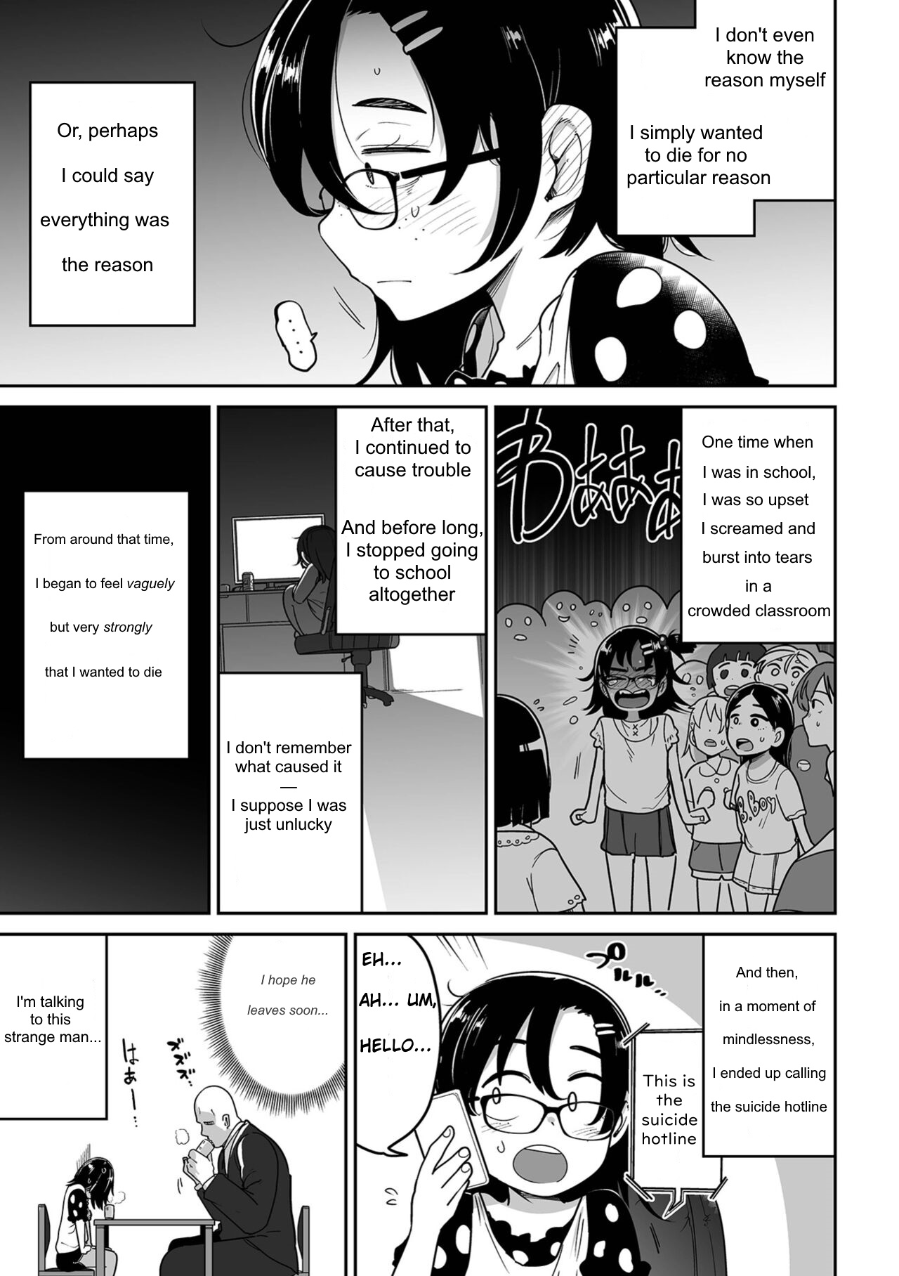 The guy who absolutely won't let me kill myself and me page 3 full