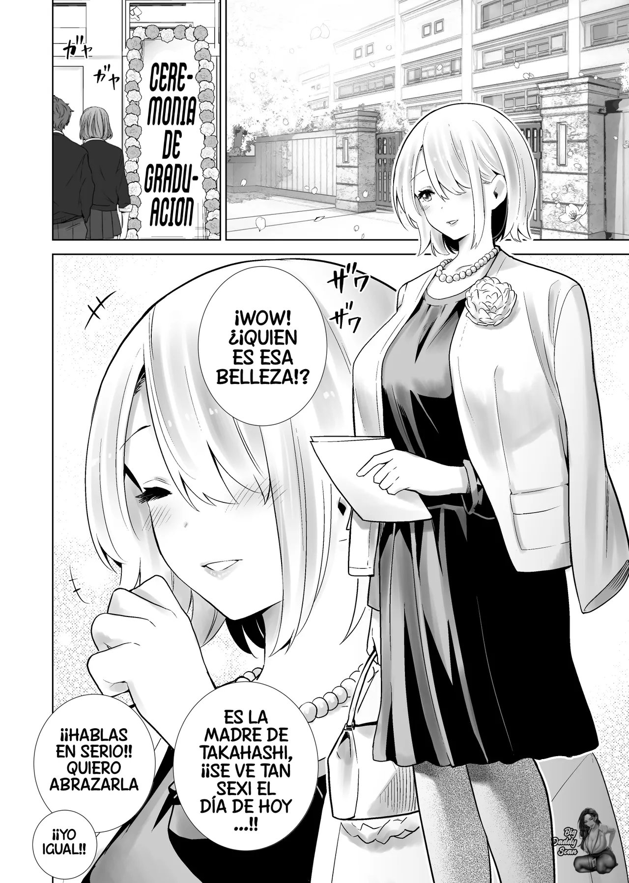 Tomodachi no Mama ga Boku no Dekachin de Ikimakutta Sotsugyoushiki｜La Historia De La Mamá De Mi Amigo Que Se Vino Con Mi Gran Polla En La Graduación page 2 full