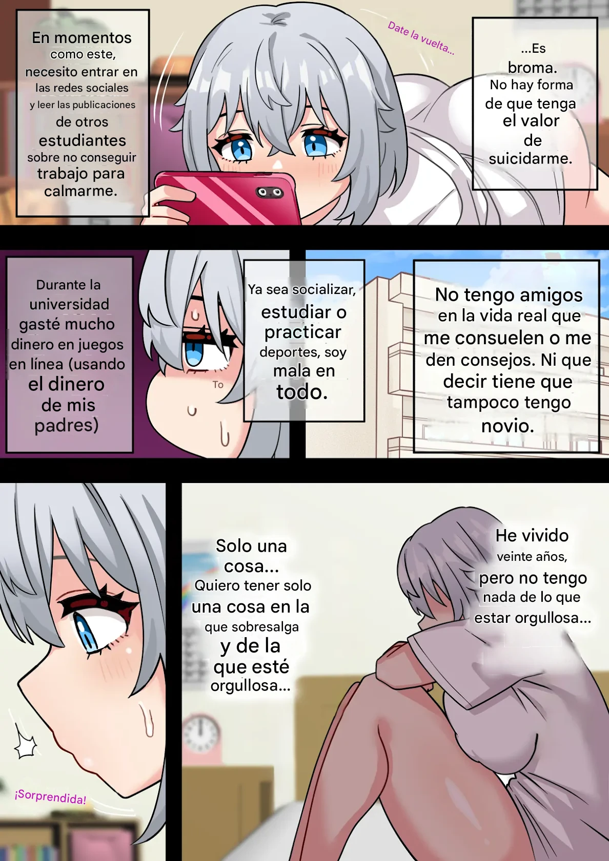 Koutensei Futanari Shuukatsusei ga Chinpo wo Ikashite Kigyou suru Hanashi Español page 5 full