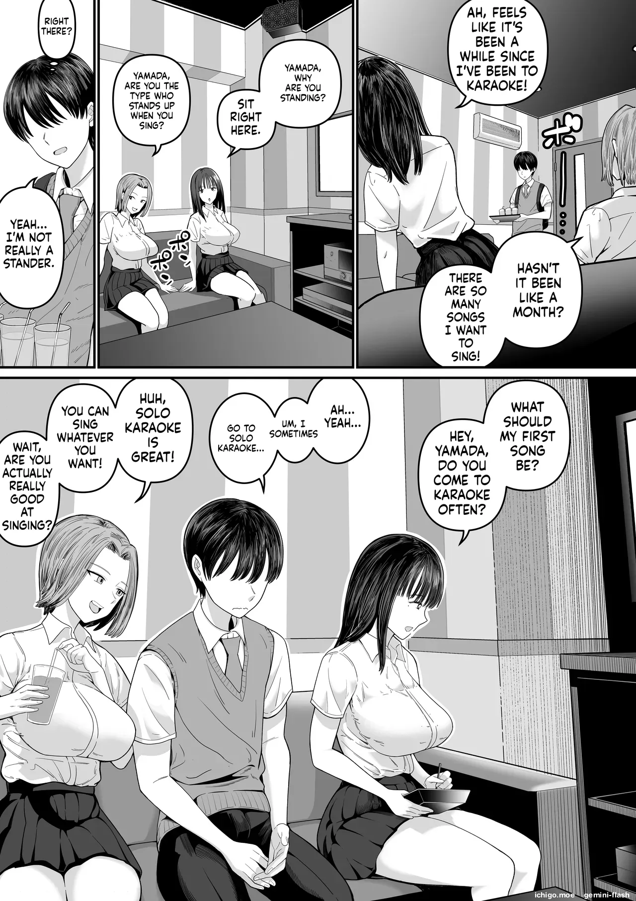 Karaoke de 100-ten Totta no ni Suki na Ko ga Me no Mae de Yokodori Sex Sareru Hanashi page 8 full