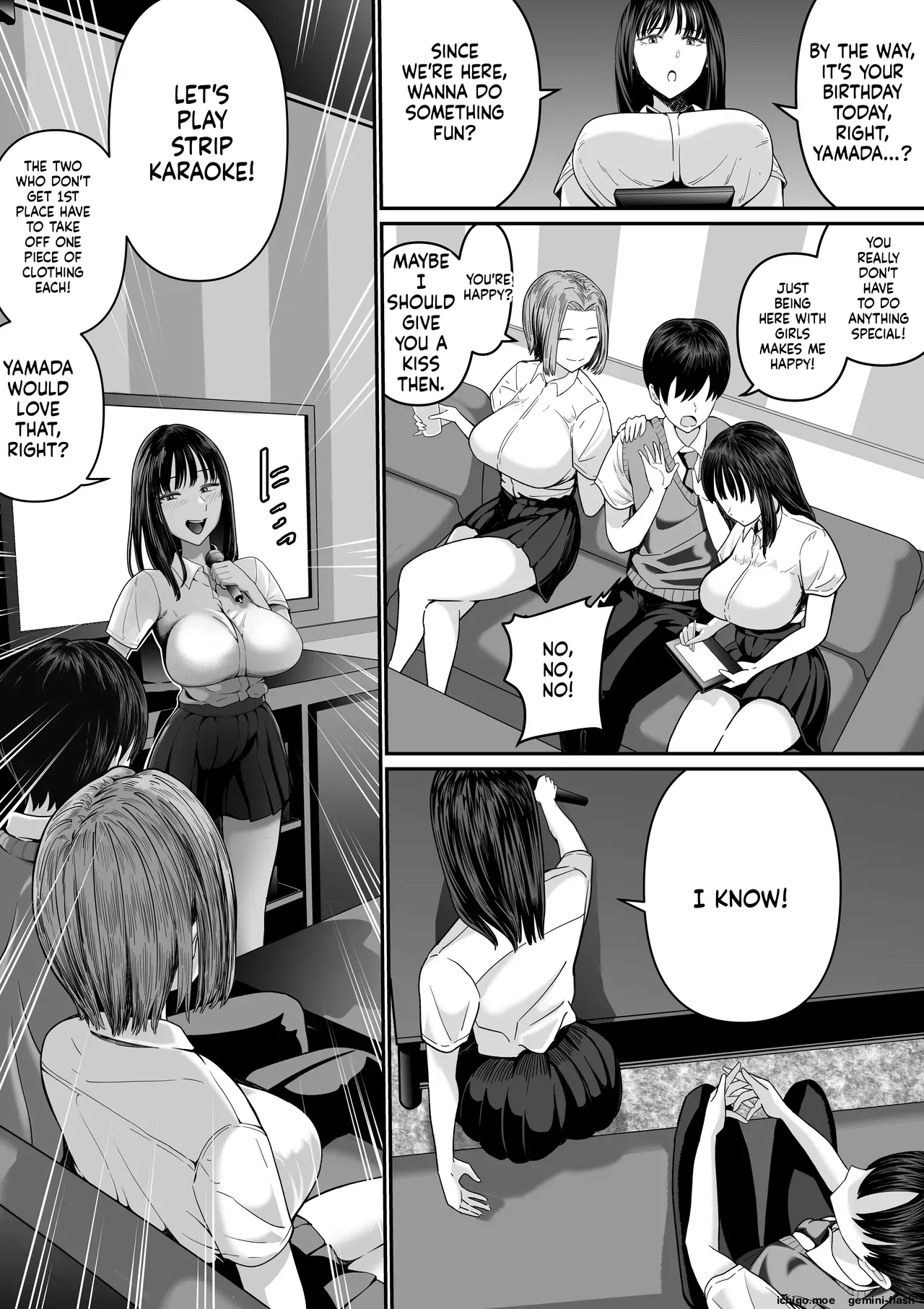 Karaoke de 100-ten Totta no ni Suki na Ko ga Me no Mae de Yokodori Sex Sareru Hanashi page 9 full