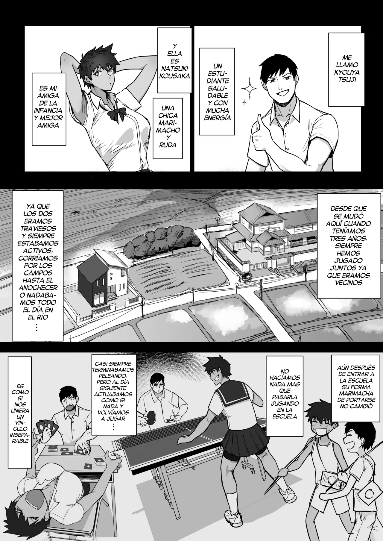 Boish de Takashinchou na Kasshoku Oreko-domo to Ase-mure Icharabu Ecchi Shimakuru Hon | Teniendo un monton de sexo sudoroso y apasionado con mi enorme, bronceada y marimacha amiga de la infancia page 3 full