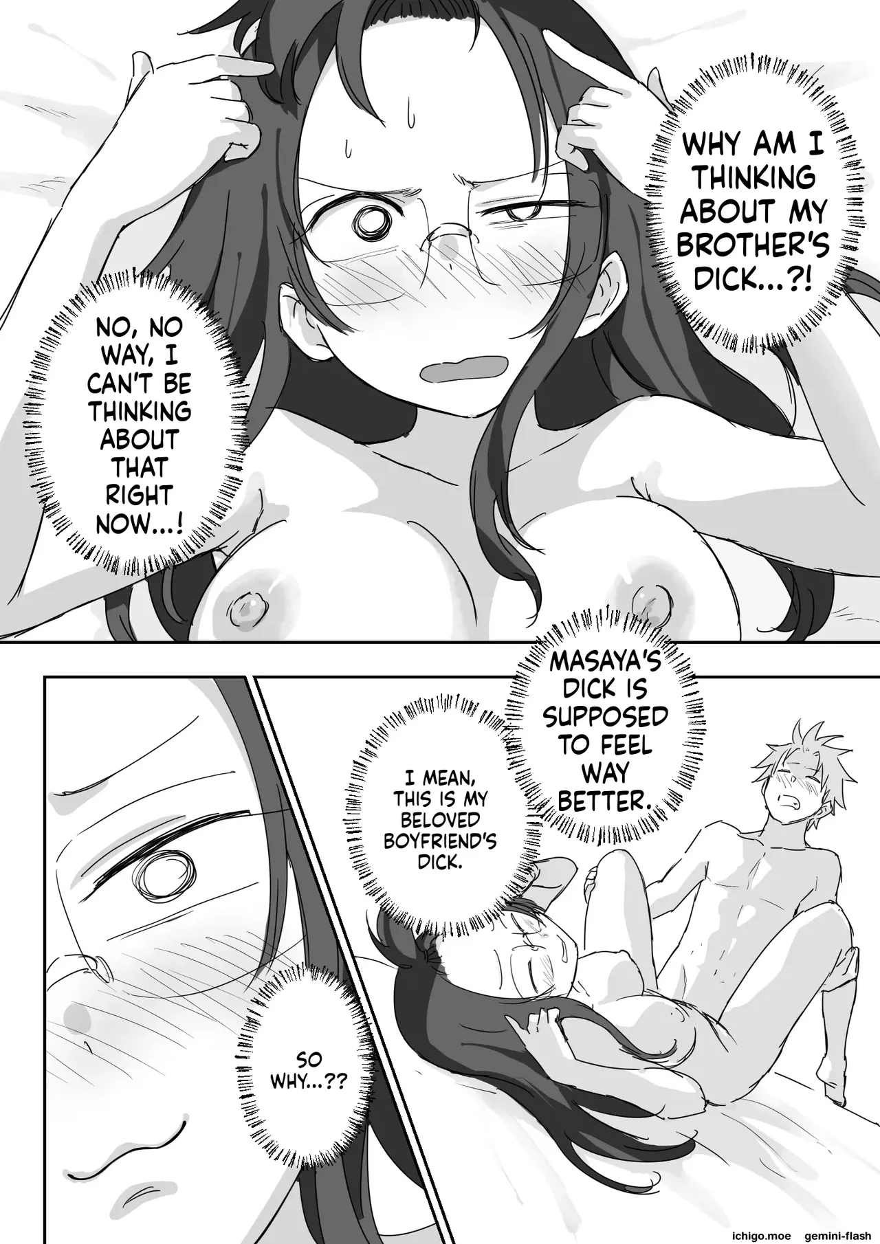 My Bratty Younger Sister Who Has a Boyfriend Was Masturbating with My Penis While I Was Asleep | Kareshi Mochi de Namaiki na Imouto ga Neteru Ore no Chinpo de Onanii Shitā page 7 full