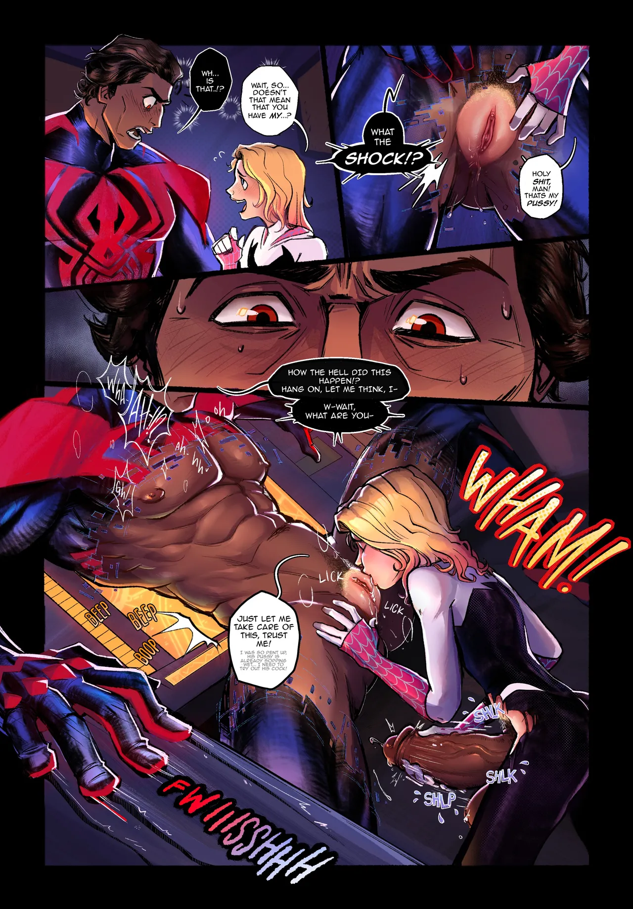 Genital Swap Spider-Verse Comic page 2 full