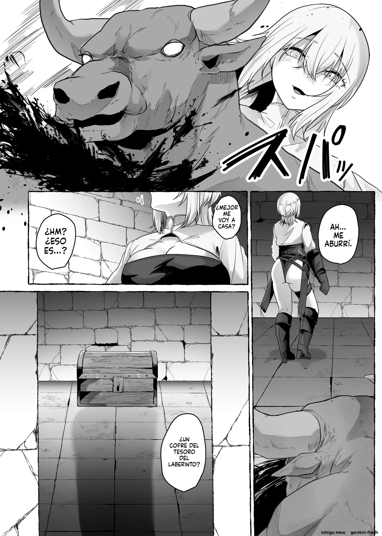 Meikyuu no Rakka Tenjou o Uketometara Ugokenaku natte Zako Monster-domo no Niku Benki ni sareta nda ga page 7 full