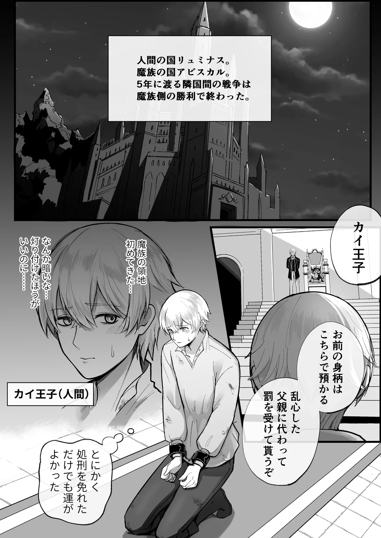 敗戦国の王子には恥ずかしい罰を受けてもらうぞ。 page 3 full
