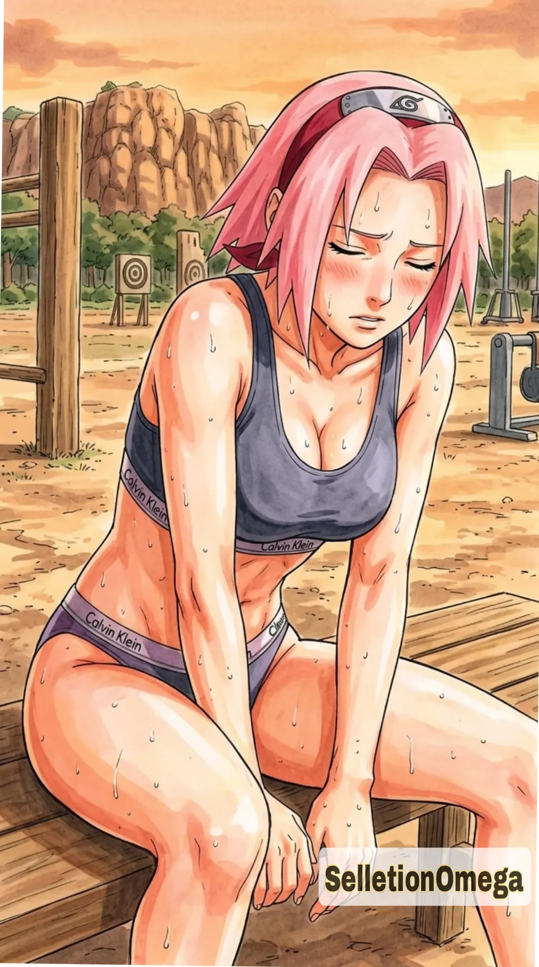 Sakura Haruno Sweaty In Undies page 3 full