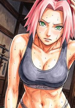 Sakura Haruno Sweaty In Undies