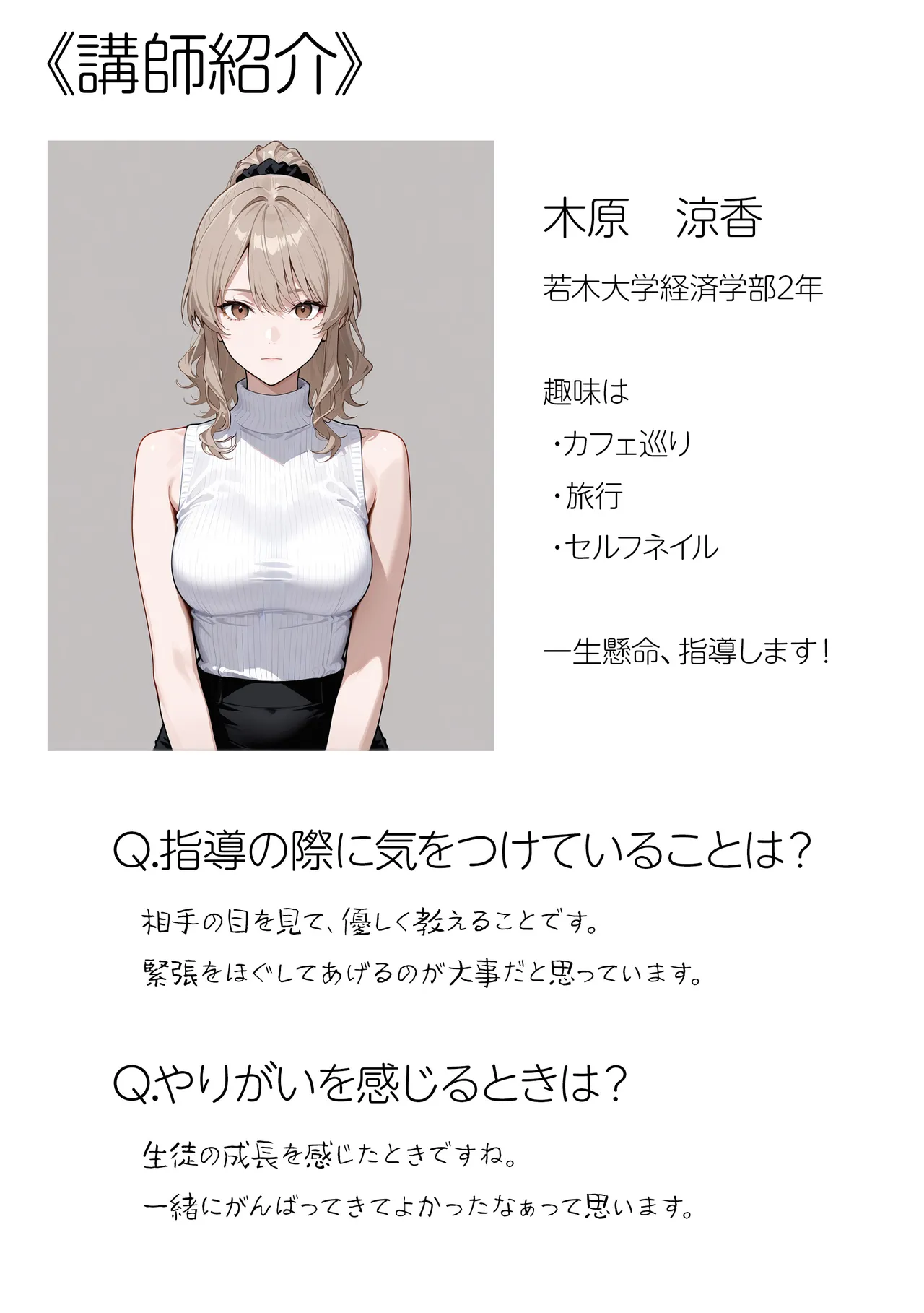 にわとりまんじゅう - 塾のお姉さんは常識改変されています～木原涼香編～【再投稿】 page 3 full