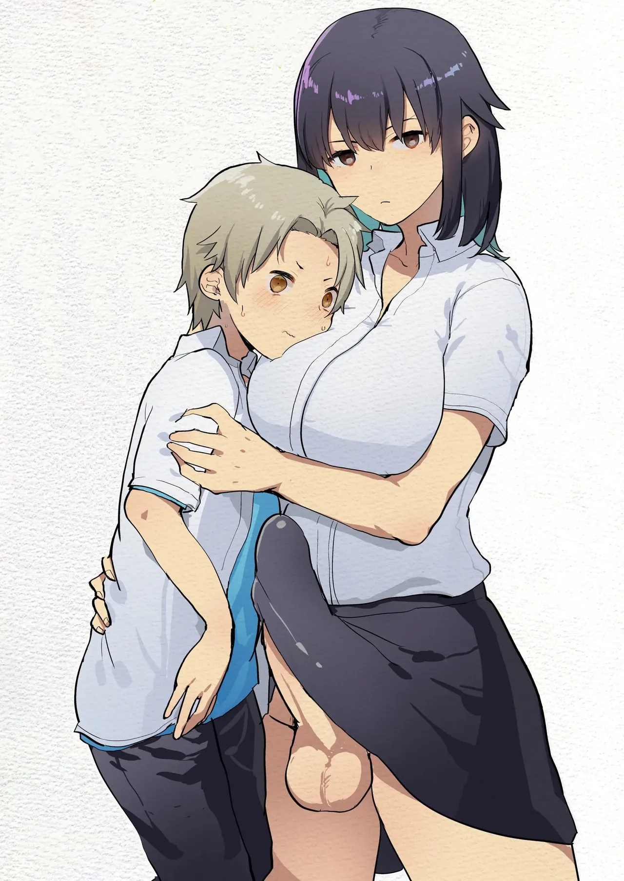 Futanari Osananajimi to Ore to Hajimete no Gyaku Anal Kagai Jugyou page 2 full