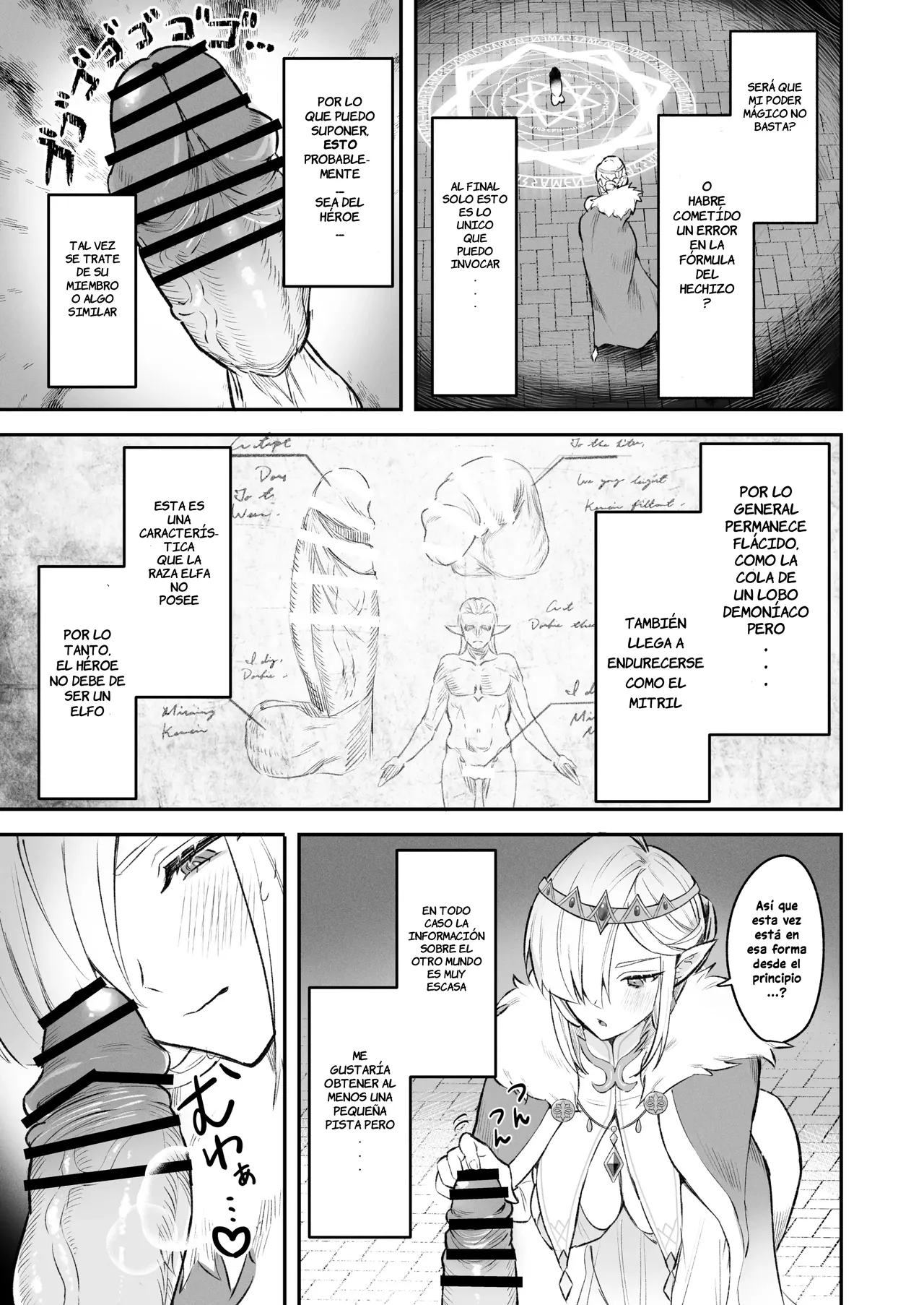 Elf no Joou to Mithril no Chinko｜La Reina Elfa y el Pene de Mitril page 6 full
